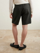 NN07 - Aden 1454 Straight-Leg Linen Shorts - Green