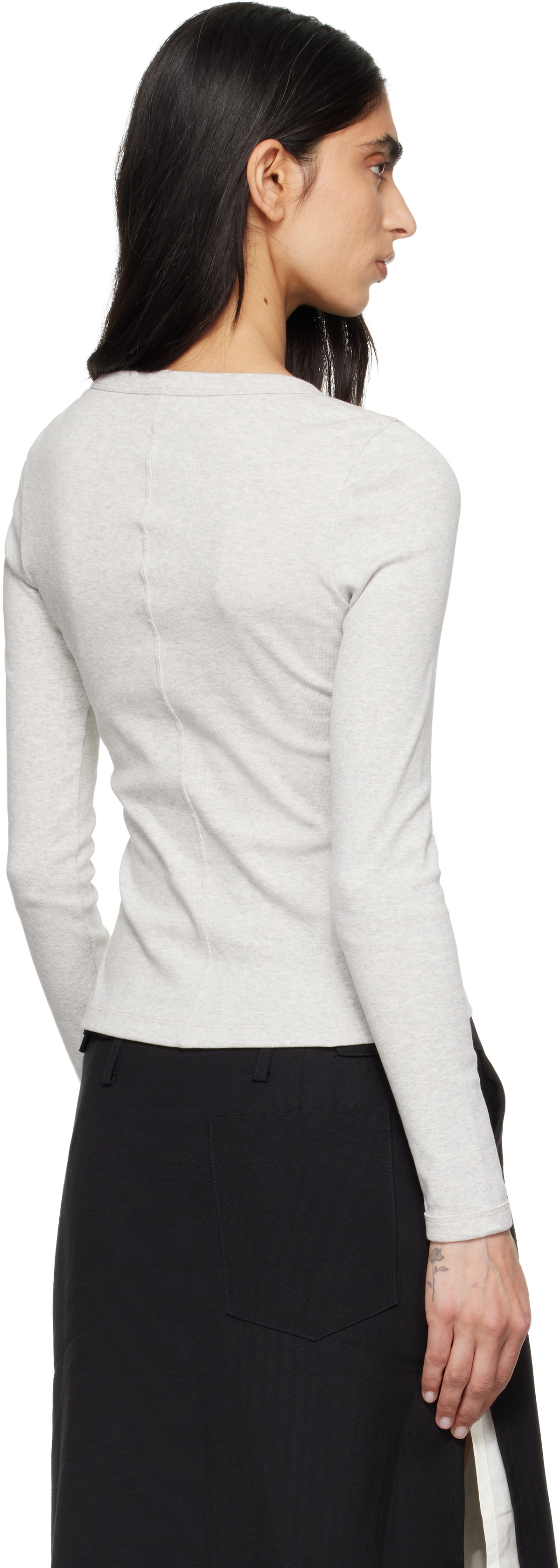 FLORE FLORE Gray Jill Longsleeve T-shirt