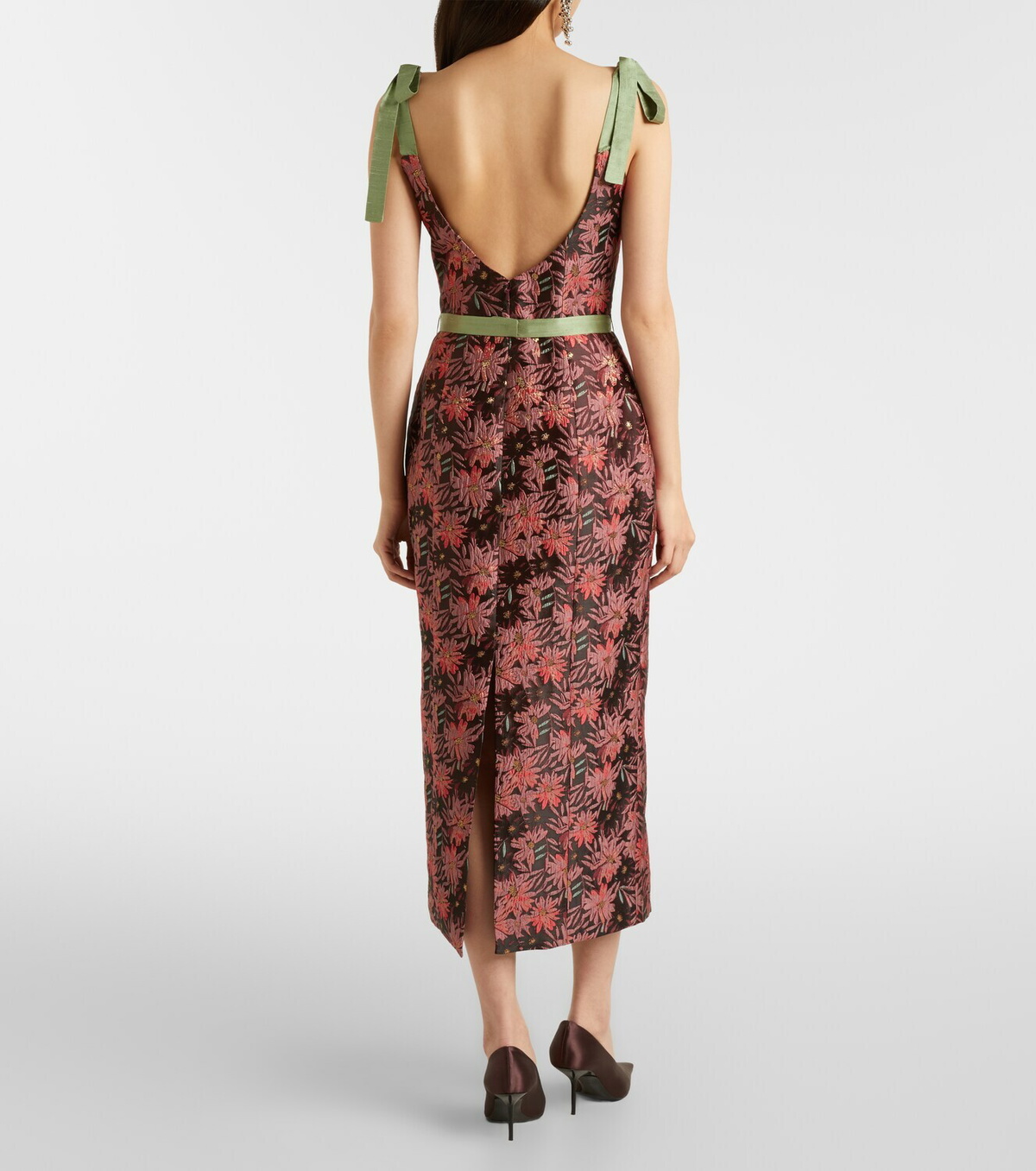 Markarian Acacia floral brocade cocktail dress