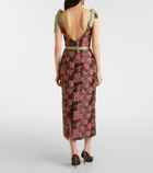 Markarian Acacia floral brocade cocktail dress