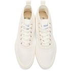 Maison Kitsune White Canvas High-Top Sneakers