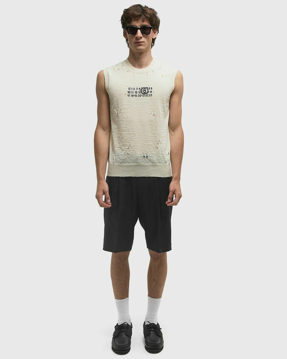 Maison Margiela MM6 GILET White Mens Tank Top