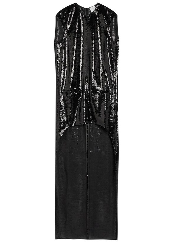 Photo: Courrèges Sequin-embellished Tulle Mini Dress Black