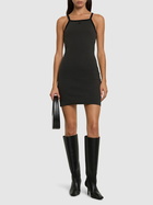 COURREGES Contrast Cotton Jersey Mini Dress