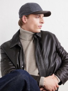 Berluti - Leather-trimmed cashmere-blend hat - Gray
