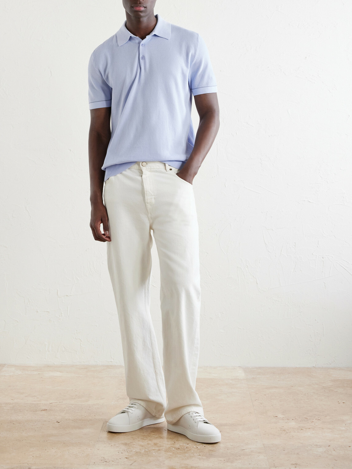 Brioni - Sea Island Cotton Polo Shirt - Blue