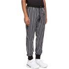 Dolce and Gabbana Black and White Striped Lounge Pants