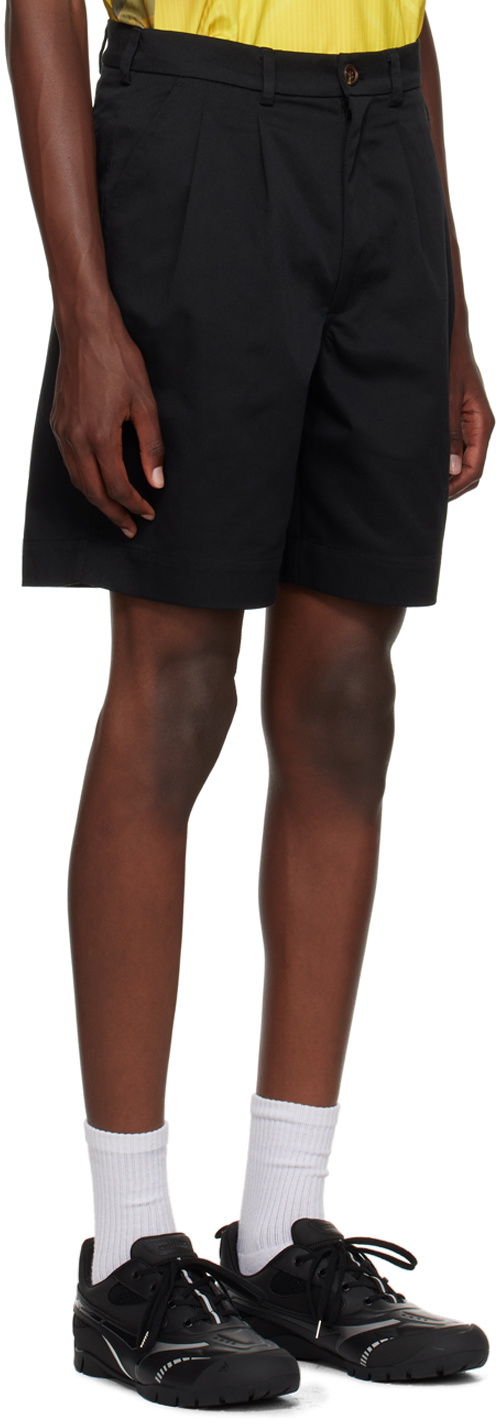 Metalwood Studio Black Pleated Shorts