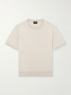 Brioni - Knitted Cotton T-Shirt - Neutrals