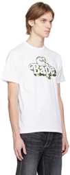 BAPE White ABC Camo Milo On Bape T-Shirt