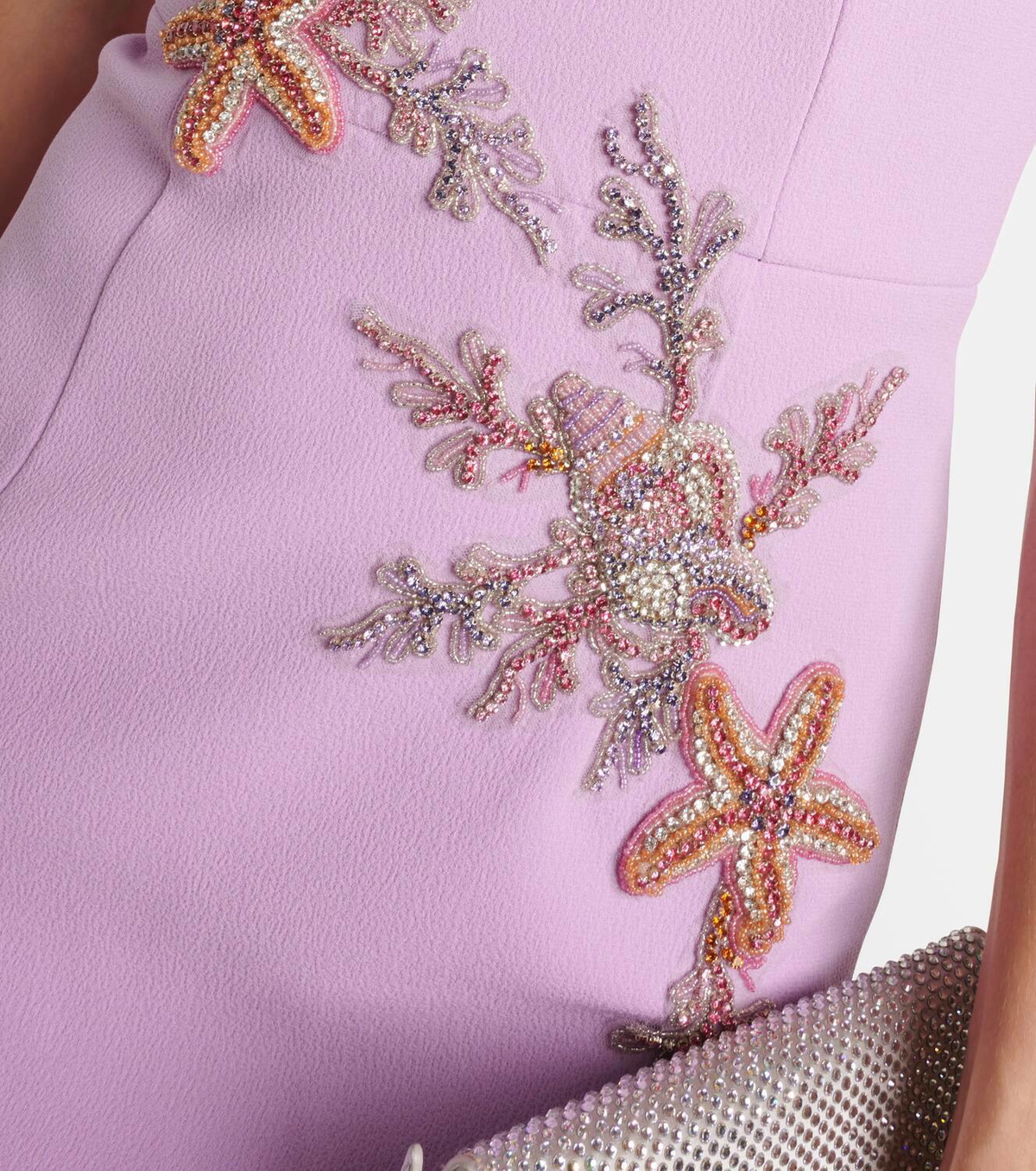Rebecca Vallance Chantara embellished crêpe midi dress