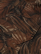 UNIVERSAL WORKS - Printed Textured-Cotton Shirt - Brown