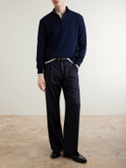 Canali - Cotton Half-Zip Sweater - Blue
