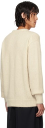 stein Off-White Mohair Glitter Knit Sweater