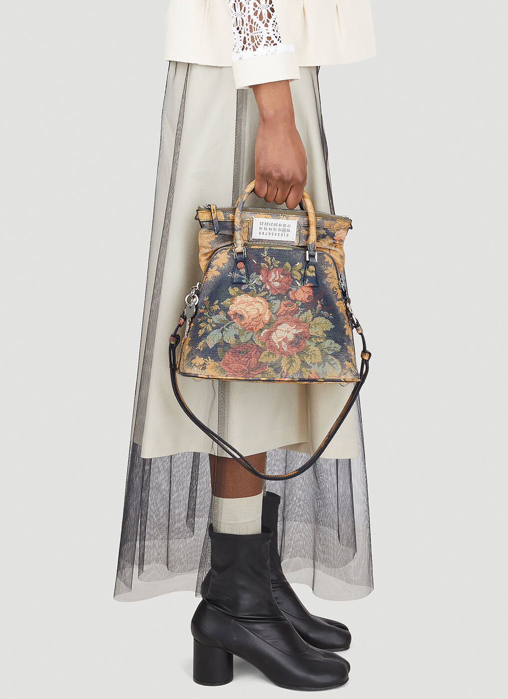ショルダーバッグ・ポシェット Maison Margiela 24SS Women's 5AC Print Shoulder Bag Maison Margiela 5AC Loved To Death Calf Hair Top-Handle Bag