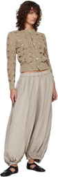 Comme des Garçons Beige Hemp Cardigan