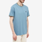 Fred Perry Men's Twin Tipped T-Shirt in Ash Blue