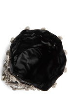 Rosantica Selene Capri Embellished Satin Pouch - Black And Silver - One Size