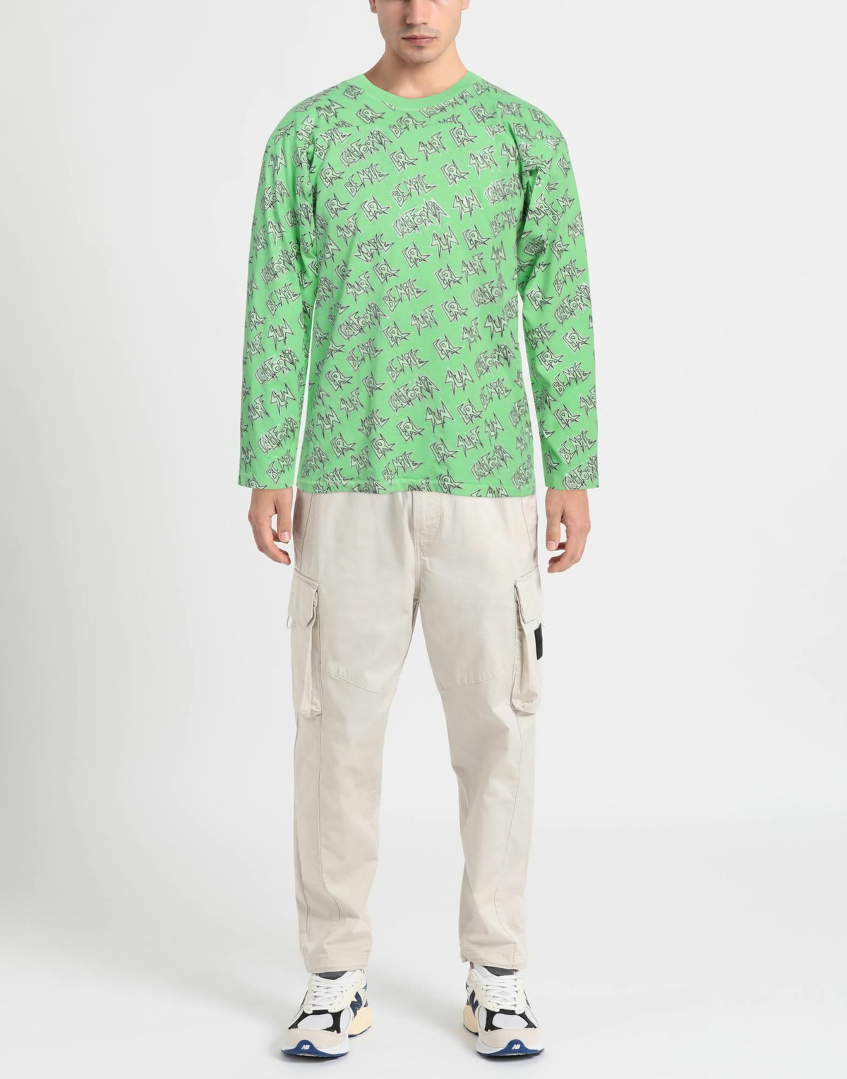 Erl Mens T-shirt Lime in Green