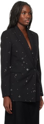 Lanvin Black Embroidered Blazer