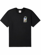 Casablanca - LA Night Oversized Logo-Print Organic Cotton-Jersey T-Shirt - Black