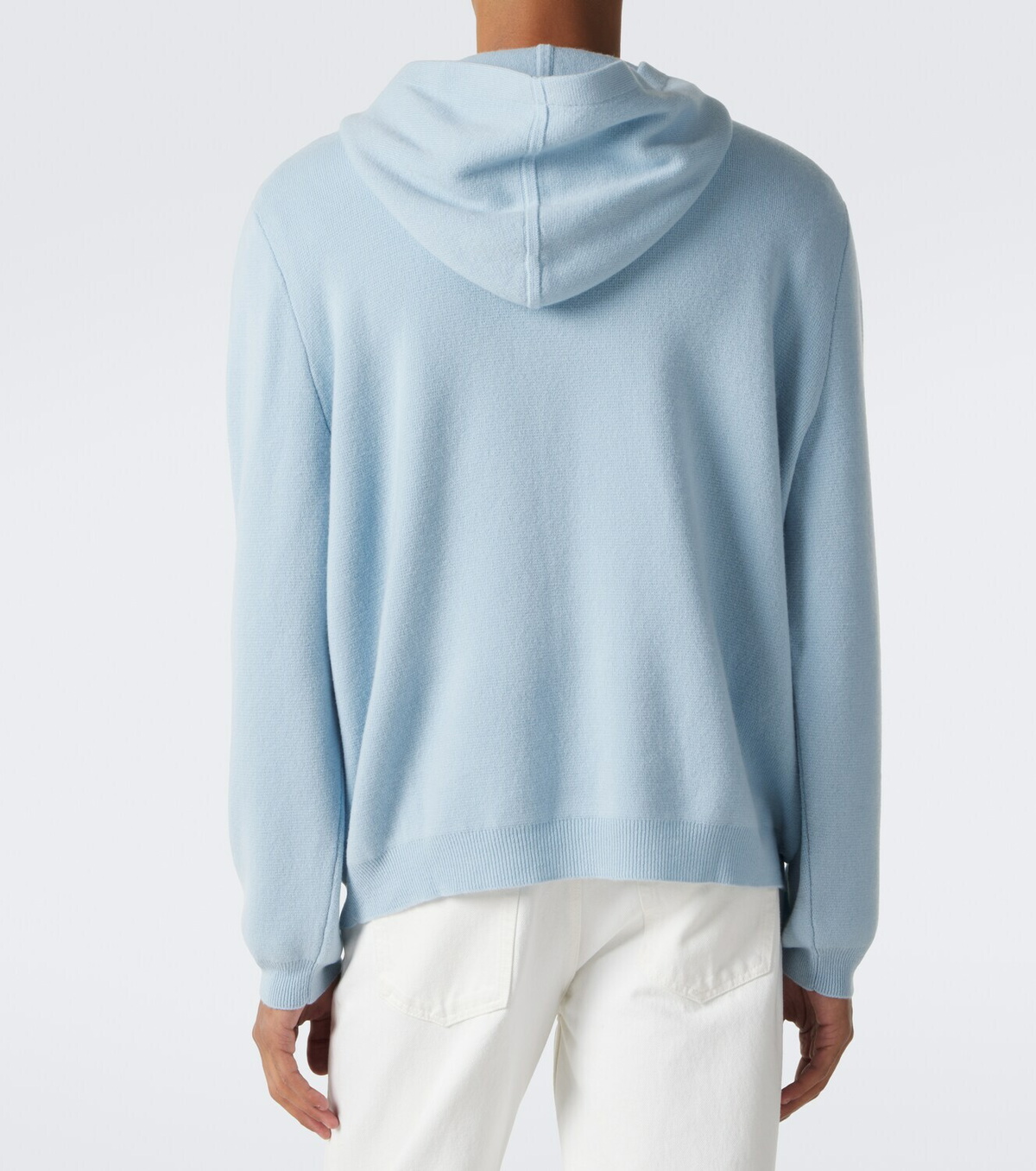 God's True Cashmere Cashmere hoodie with lapis lazuli