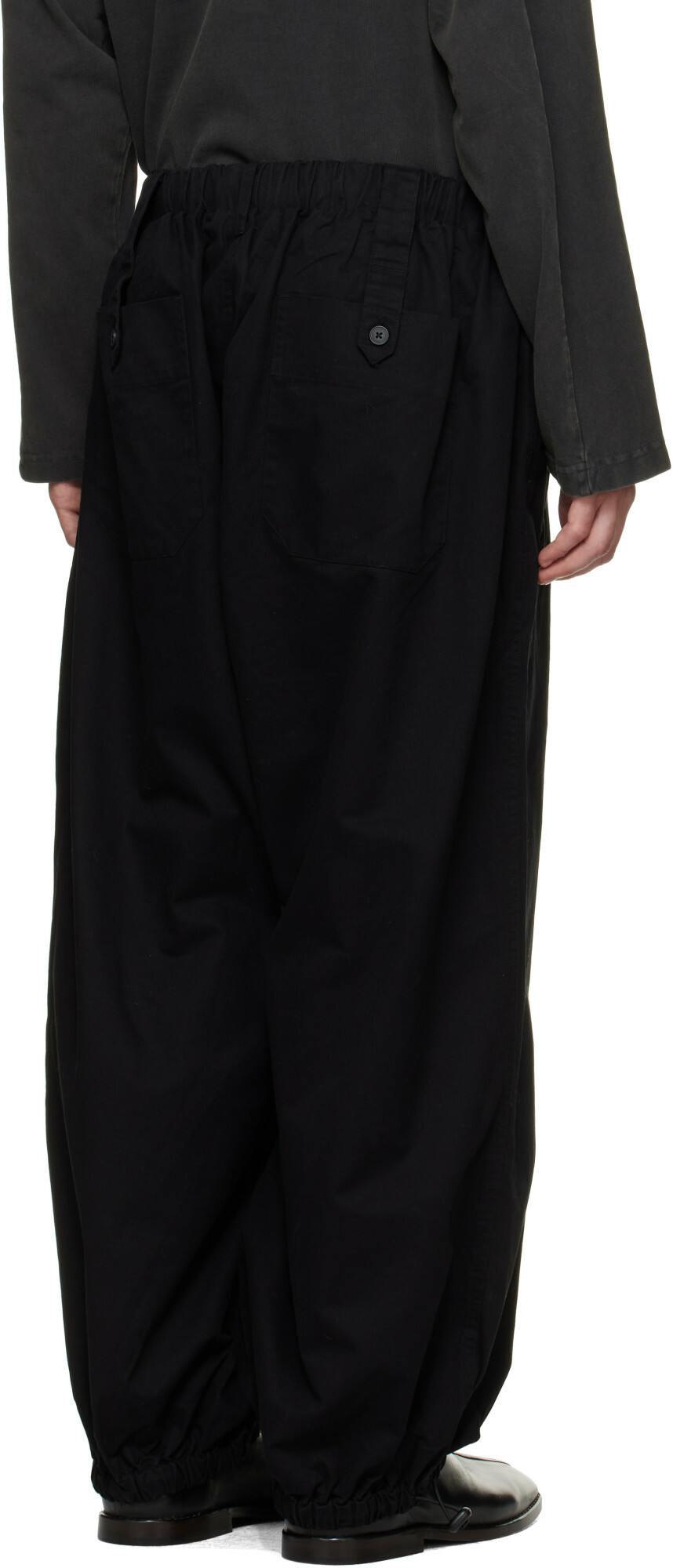 Entire Studios Black Profile Cotton Trousers