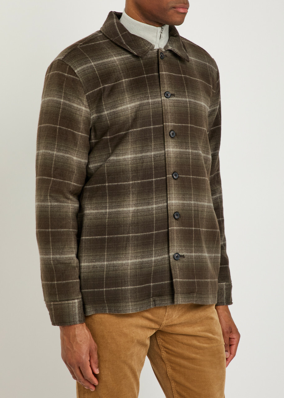 Paige Telford Plaid Flannel Jacket Dark Green