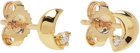 Adina Reyter Gold Super Tiny Moon Diamond Earrings