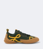 Loewe Grip suede-trimmed sneakers