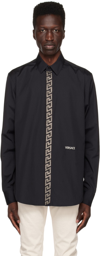 Photo: Versace Black Studded Shirt