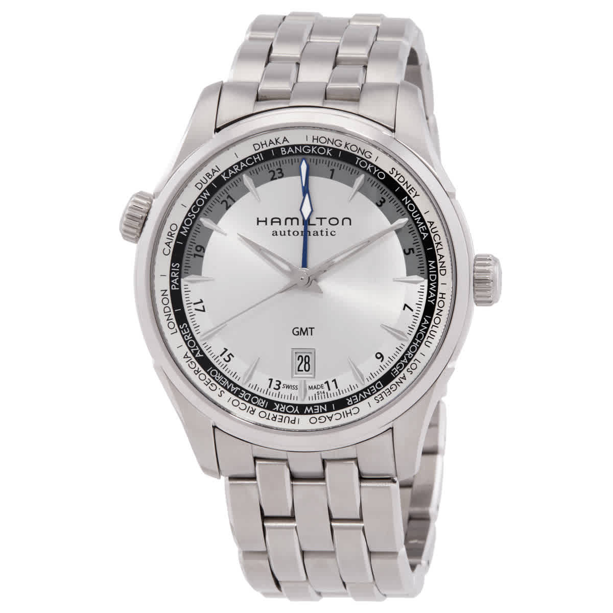 Hamilton Jazzmaster GMT Automatic Silver Dial Mens Watch H32605151