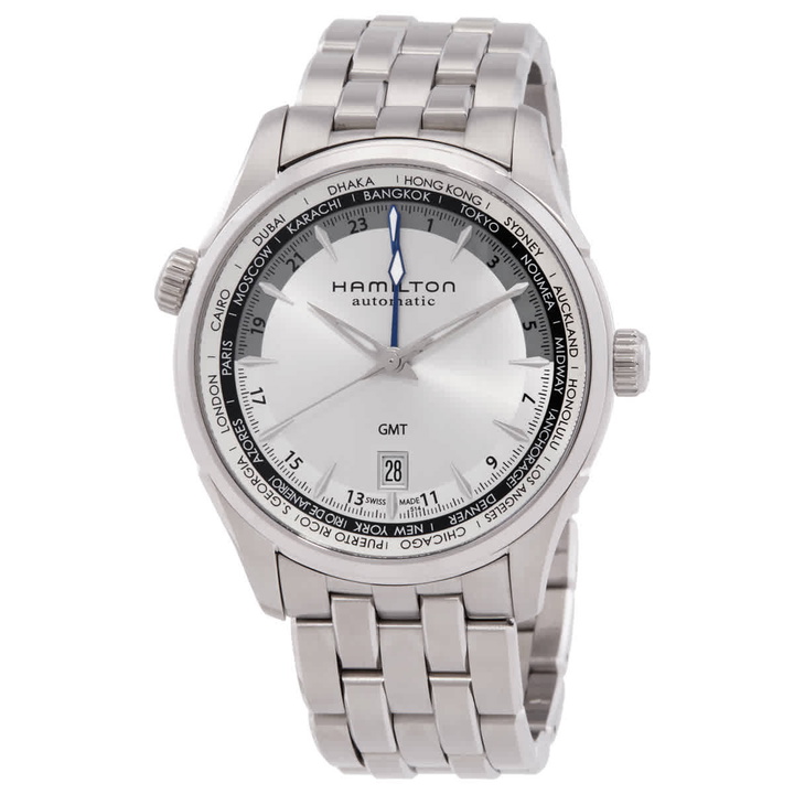 Photo: Hamilton Jazzmaster GMT Automatic Silver Dial Mens Watch H32605151