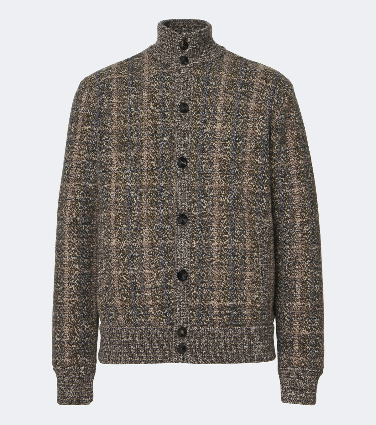 Agnona Checked wool and cashmere cardigan