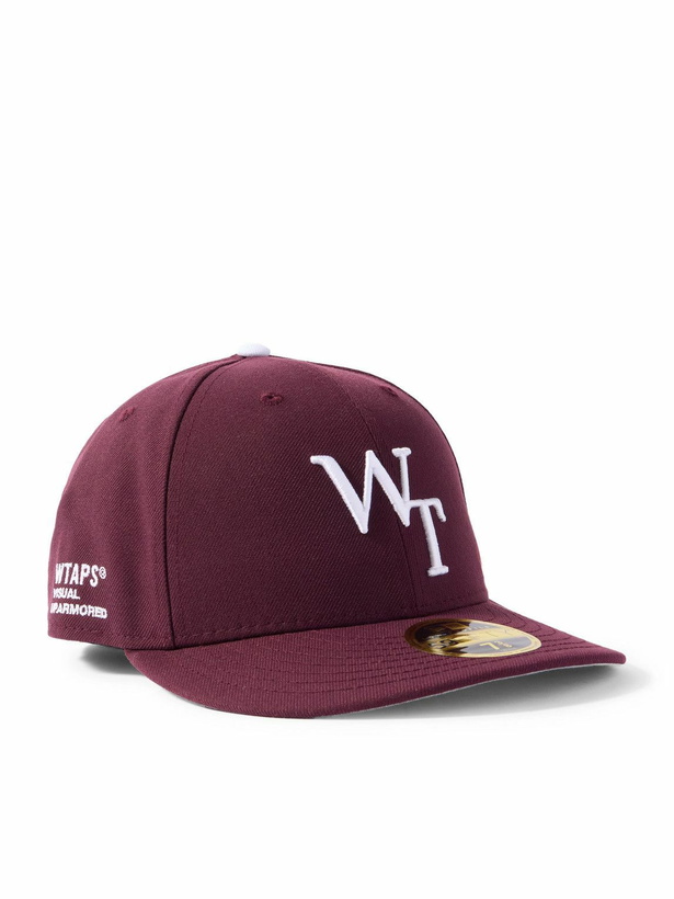 Photo: WTAPS - New Era Logo-Embroidered Twill Baseball Cap - Burgundy