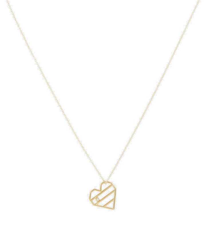 Photo: Aliita Corazón Rayado Brillante 9kt gold necklace with diamond