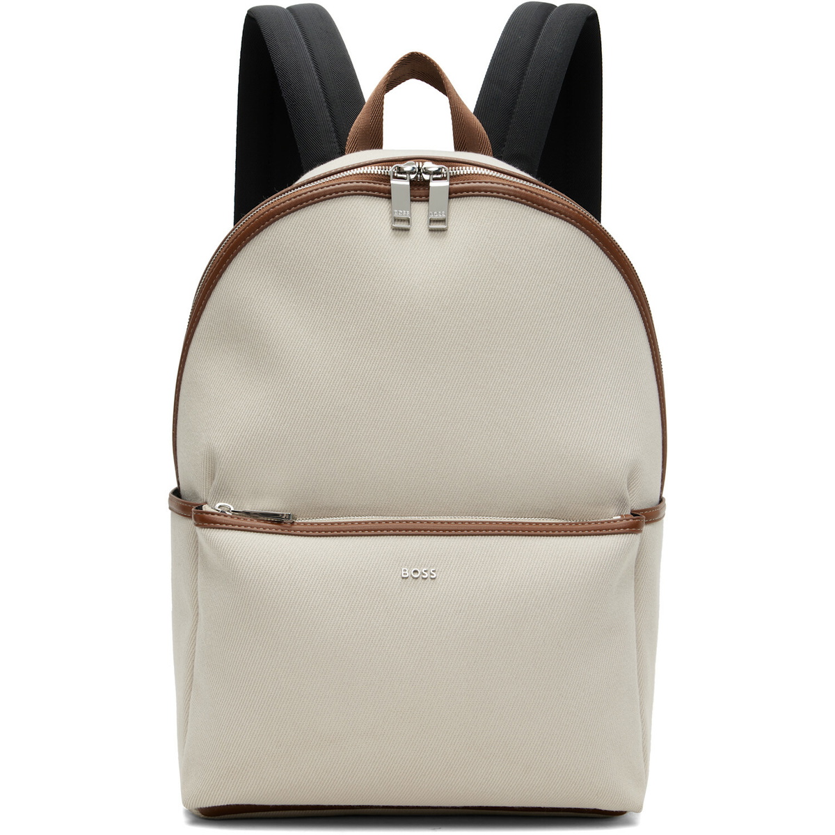 BOSS Beige Logo Lettering Backpack