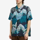 Folk Men's Gabe Short Sleeve Shirt in Forest Print