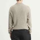 mfpen Men's Grain Digit Polo Knit in Oatmeal