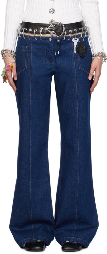 Photo: Chopova Lowena Blue Bump Carabiner Jeans