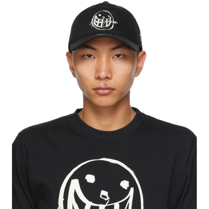 Yohji Yamamoto Black New Era Edition Smile Logo Cap Yohji Yamamoto