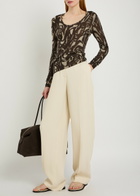 Joseph Villa Patterned Cashmere top Beige