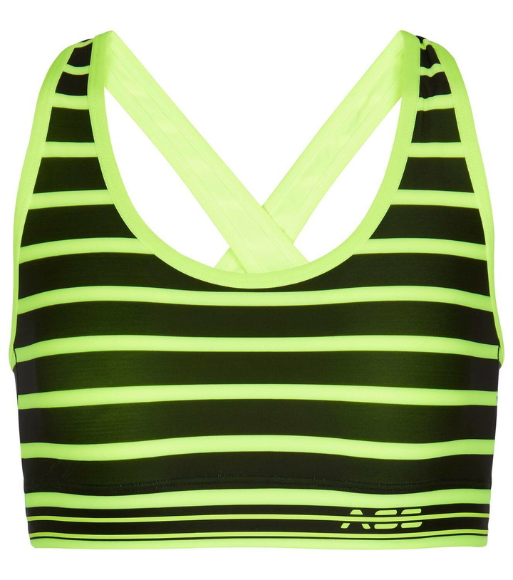 Photo: Adam Selman Sport Striped cross-back sports bra