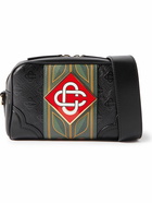 Casablanca - Logo-Embossed Leather Messenger Bag