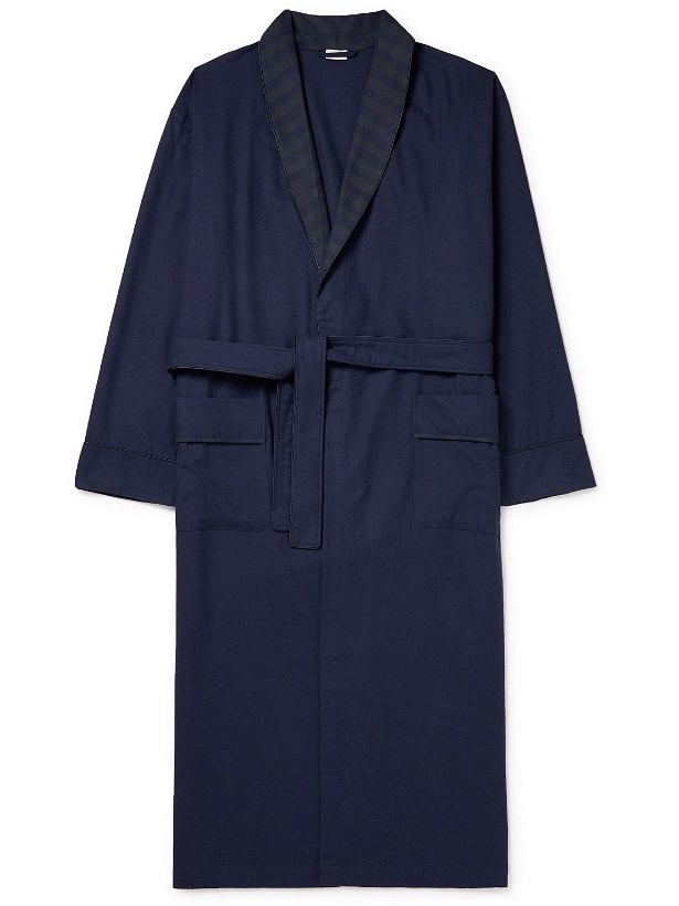 Photo: Zimmerli - Heritage Cotton and Wool-Blend Flannel Robe - Blue