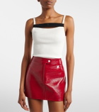 Courrèges Ribbed-knit cotton tank top