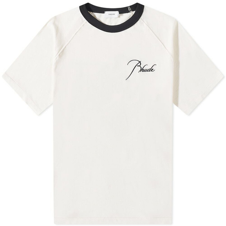 Photo: Rhude Men's Raglan T-Shirt in Vtg White