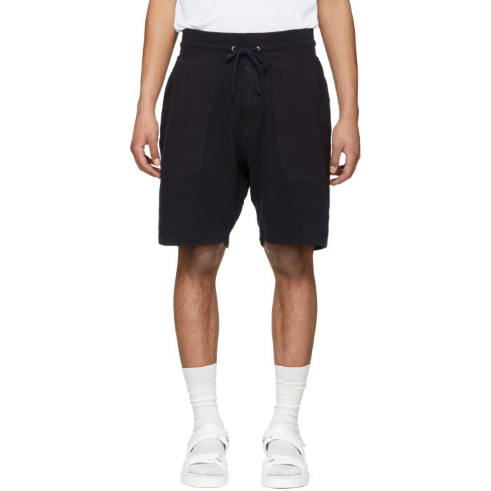 Photo: Saturdays NYC Navy Austin Sweat Shorts