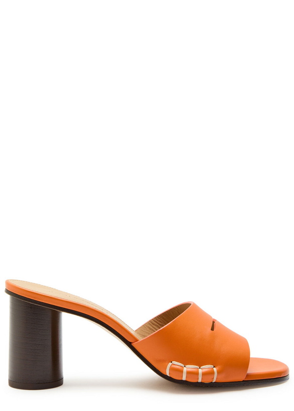 Photo: JW Anderson 70 Leather Loafer Mules Orange