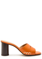 JW Anderson 70 Leather Loafer Mules Orange